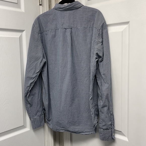American Eagle Outfitters Blue & White Check Classic Fit Shirt Large - Picture 3 of 7